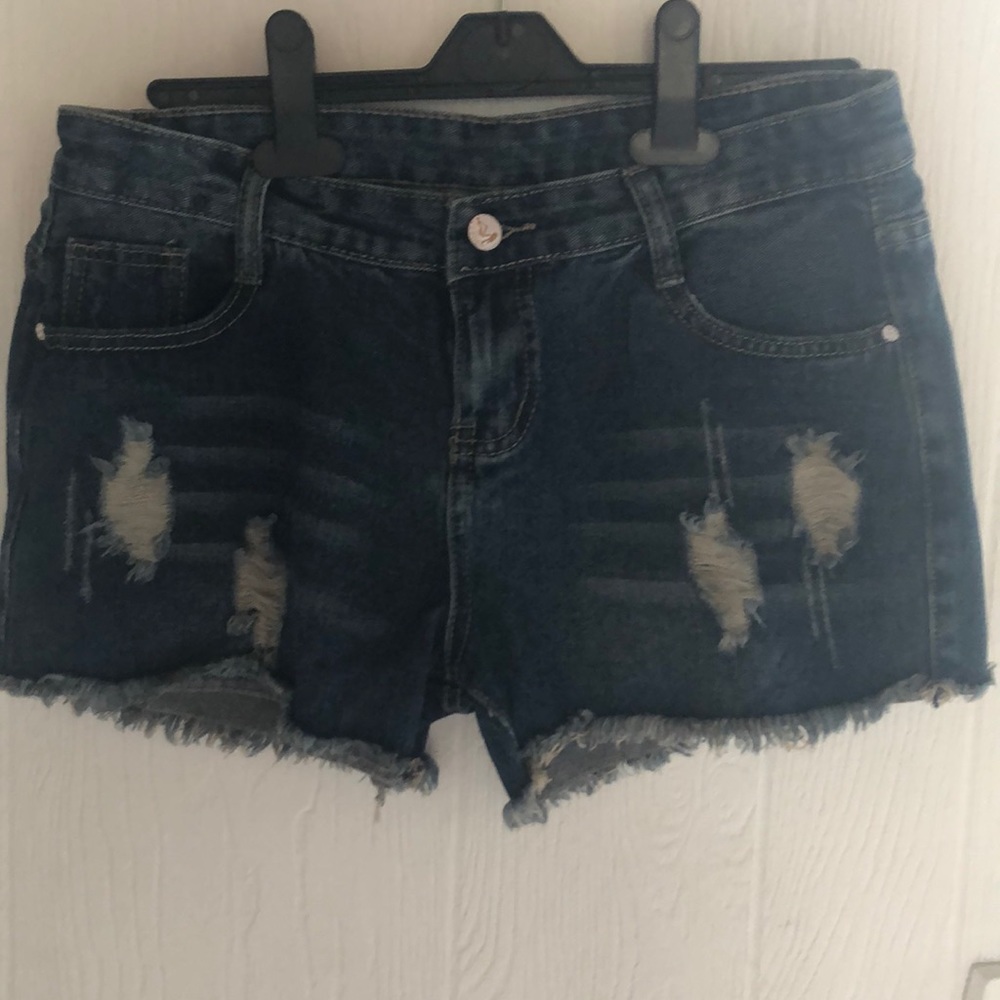 Distressed Jean Shorts 8